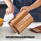 Acacia Wood Utensil Holder for Kitchen Counter 360° Rotating 7.2 Large Cooking Utensil Holder