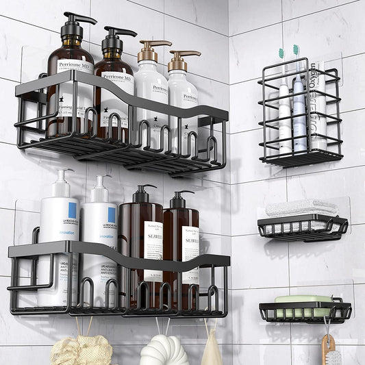 Shower Caddy 5 Pack Adhesive Shower Organizer for Bathroom Storage&Home