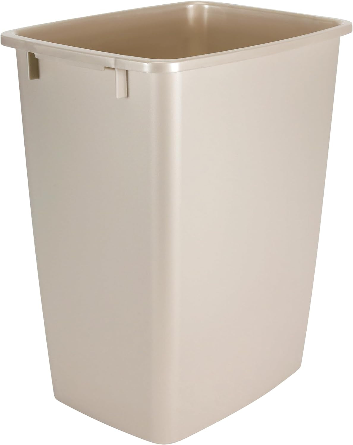 Small Trash 9 Gallons Beige Plastic Garbage Can Wastebasket for Kitchen Bathroom Fits Under