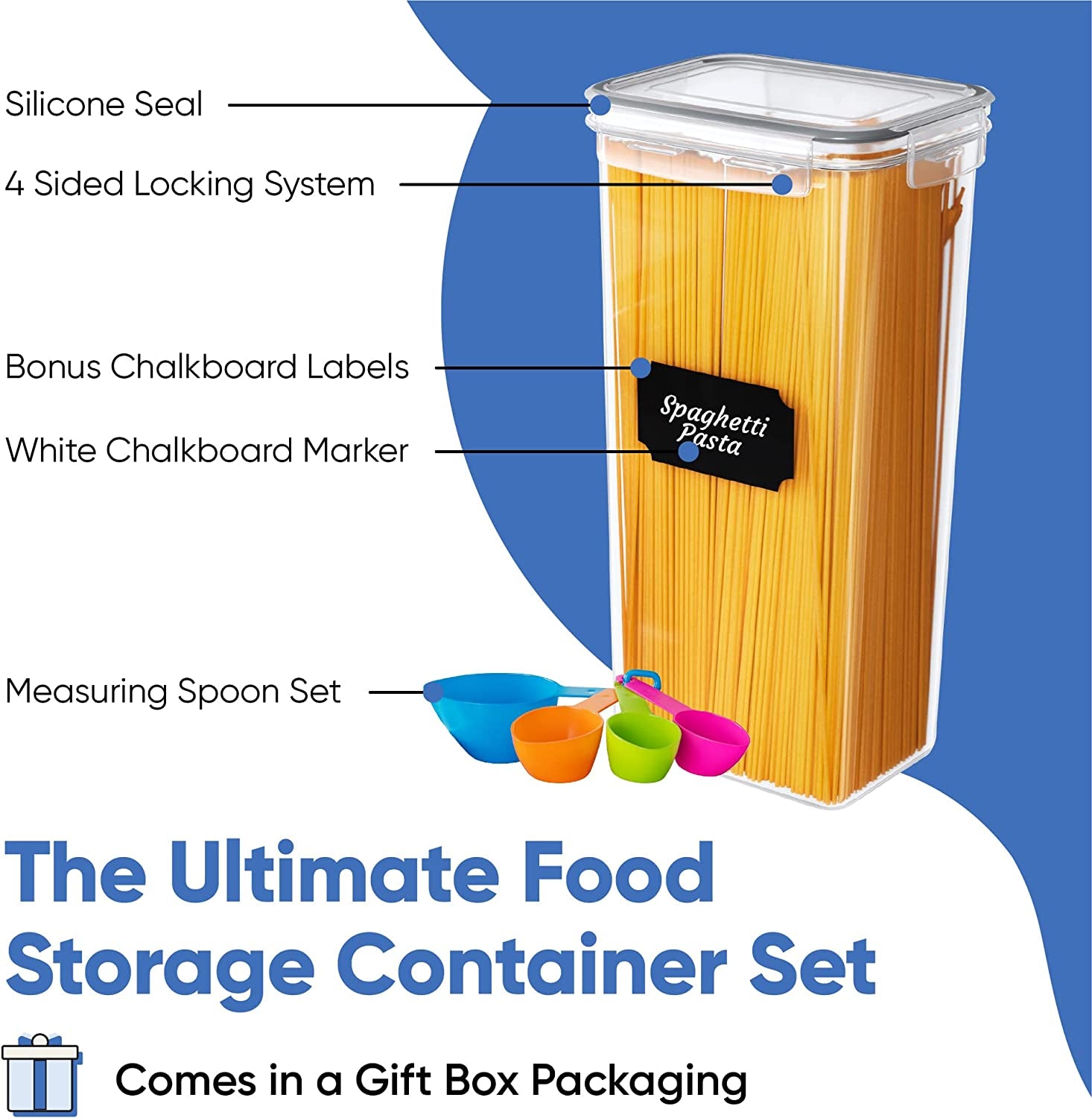 Kitchen Storage Box  Set of 14 Airtight Food Containers  Kitchen and Pantry