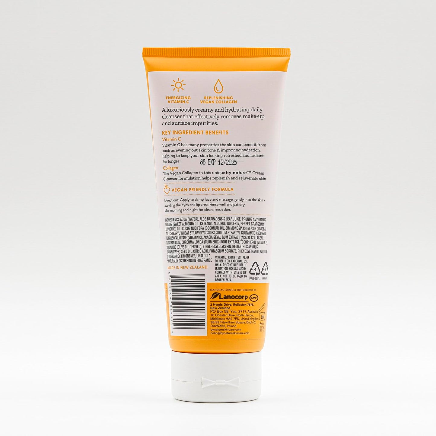 Face Cleanser Brightening and Hydrating Cleanser Cream with Collagen + Vitamin C