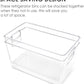 Clear Plastic Storage Bins 6 PCS Pantry Organizer Bins with Handle 