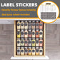 Spice Drawer Organizer with 28 Spice Jars 386 Spice Labels 