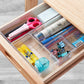 14 PCS Clear Plastic Drawer Organizer Tray 4 Sizes Desk Drawer Divider 