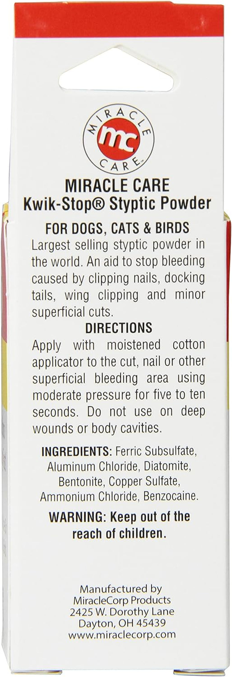 Birds Fast Acting Blood Stop Powder for Pets Quick 