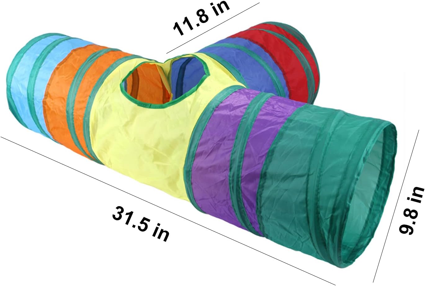 32Pcs Cat Toys Kitten Interactive Pet Toys Assortments Foldable Rainbow Tunnel