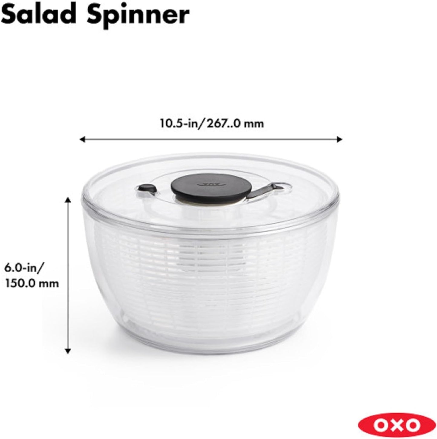 Good Grips Large Salad Spinner   6 22 Qt  White