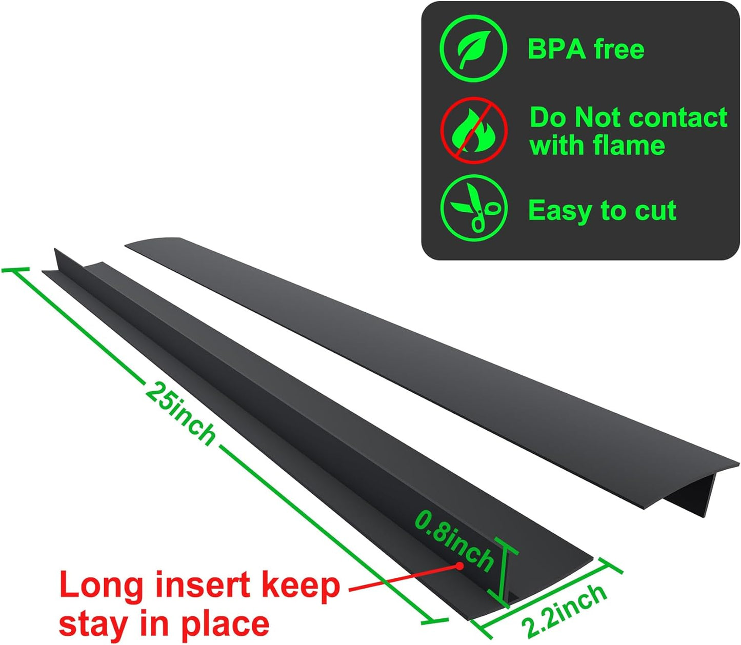 Silicone Stove Counter Gap Cover  Filler by  25 Long Sealing Spills between Kitchen