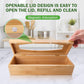 Individual Storage Bag Organizer for Kitchen Drawer Bamboo with Foil or Plastic Wrap Organizer 