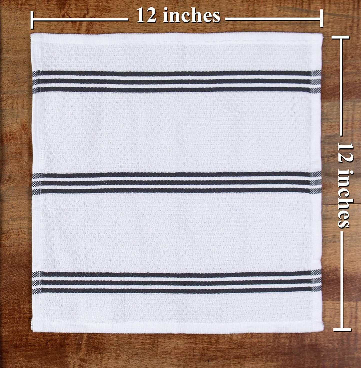  Gray and White Tea Towels Reusable and Absorbent