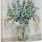 Soothing Eucalyptus Flower Herb Arrangement Rustic Jar Canvas Wall Art