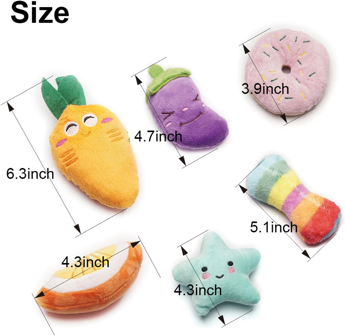 Puppy Squeaky Dog Toys Cute Variety Colors Designs 