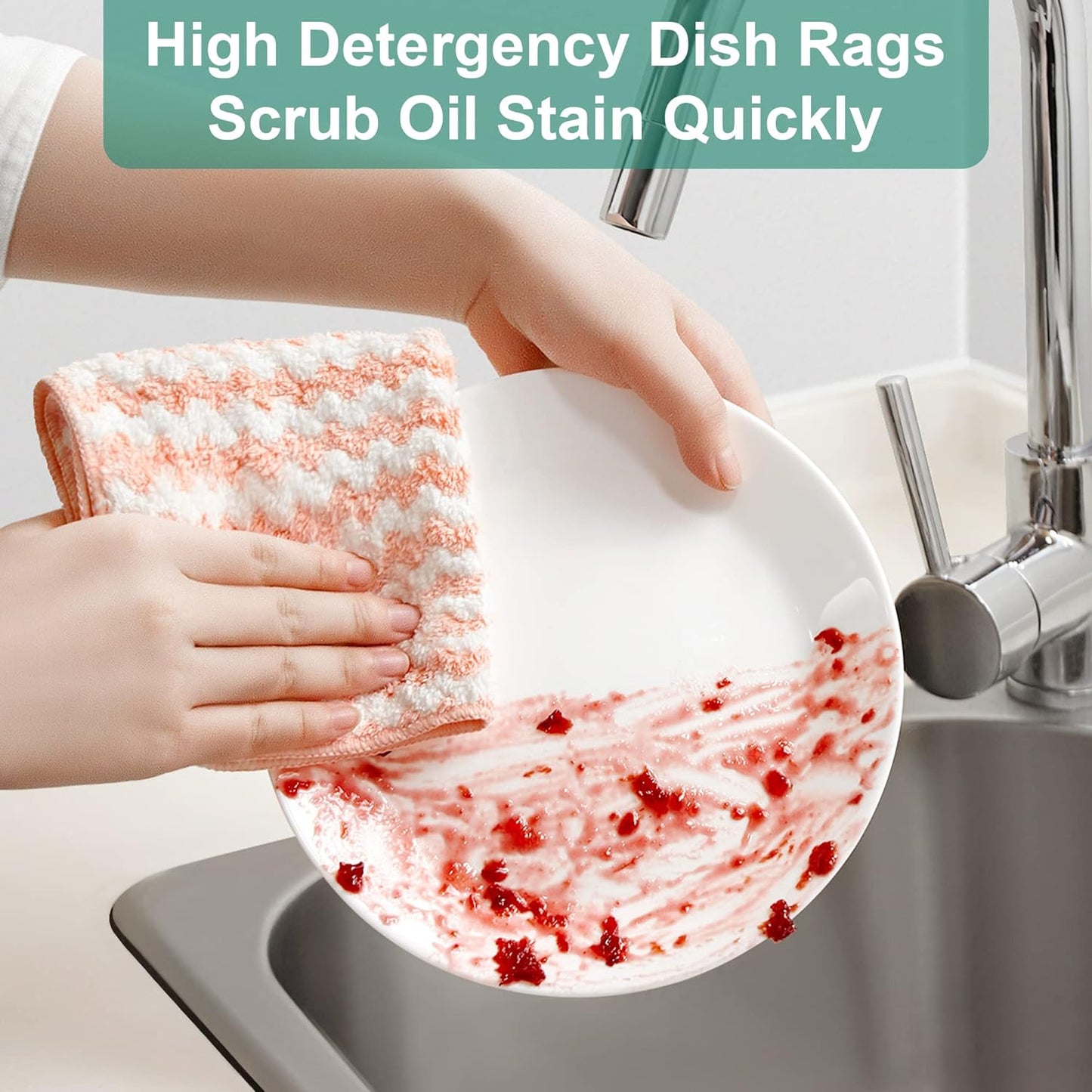 Microfiber Cleaning Cloth Kitchen Towels for Dish Drying Washing Absorbent Streak Free Lint Free Rags 