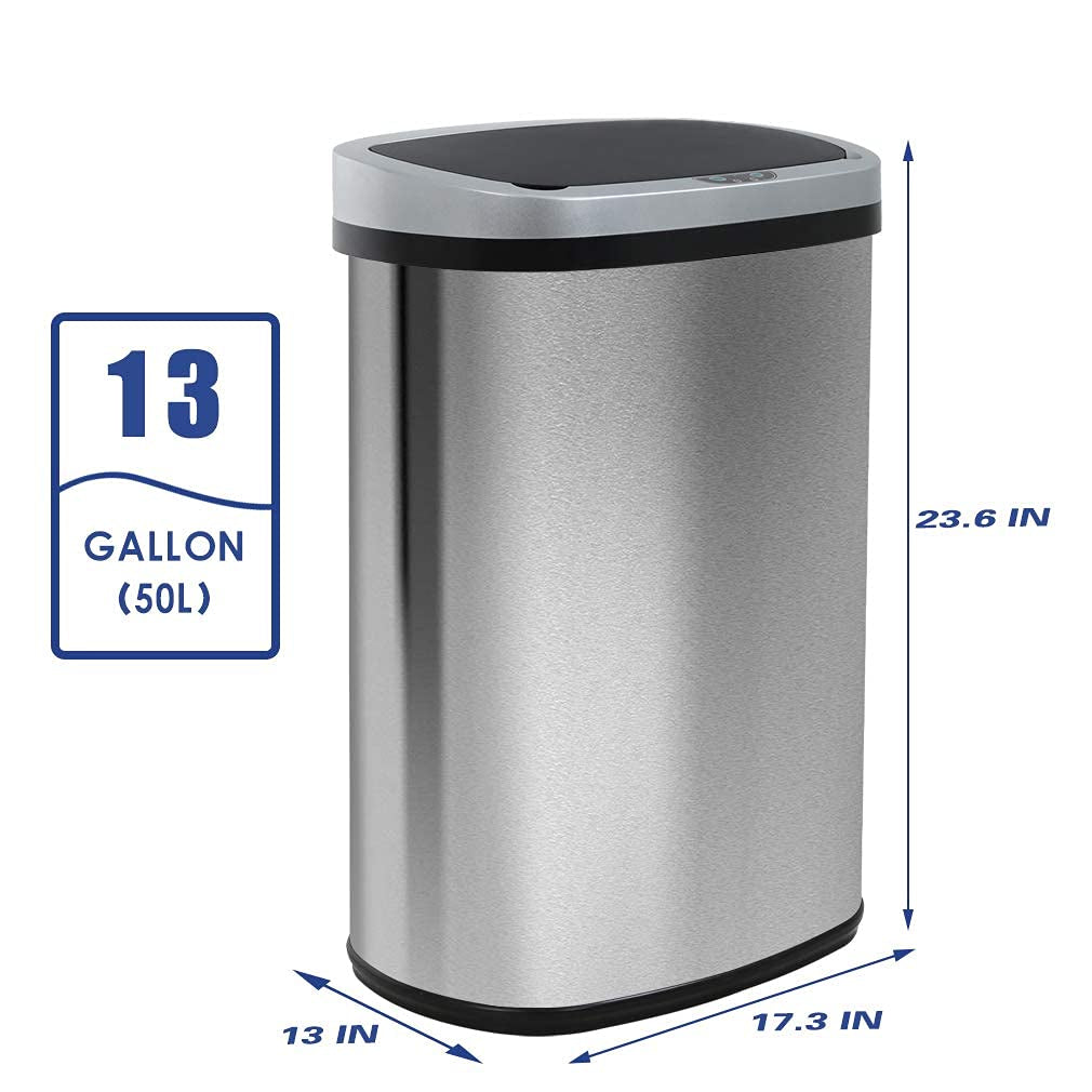  13 Gallon Automatic Garbage Can for Bathroom Bedroom 