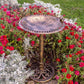 912449 WB Outdoor Garden Bird Bath Bronze Weather Resistant Polyresin 30 Inch