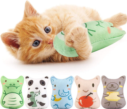  Indoor Cats 5PCS Plush Cat Chew Toys Teething 