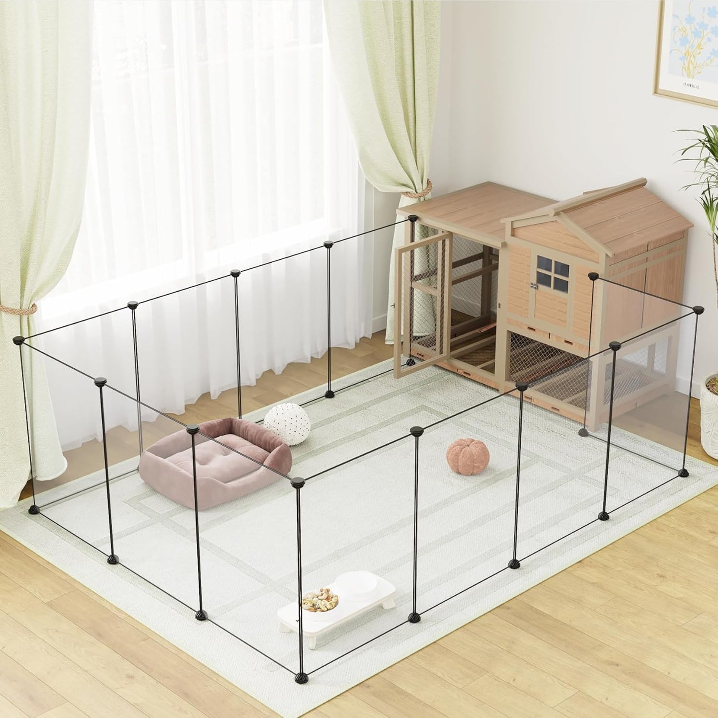 Large Transparent Pet Playpen  28 H X 20 W Dog Playpen Small Animal Playper