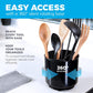 Extra Large and Sturdy Rotating Black Utensil Holder Caddy 