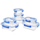 Glass Food Storage Container with Bpa-Free Locking Lid - Set of 14 Pieces