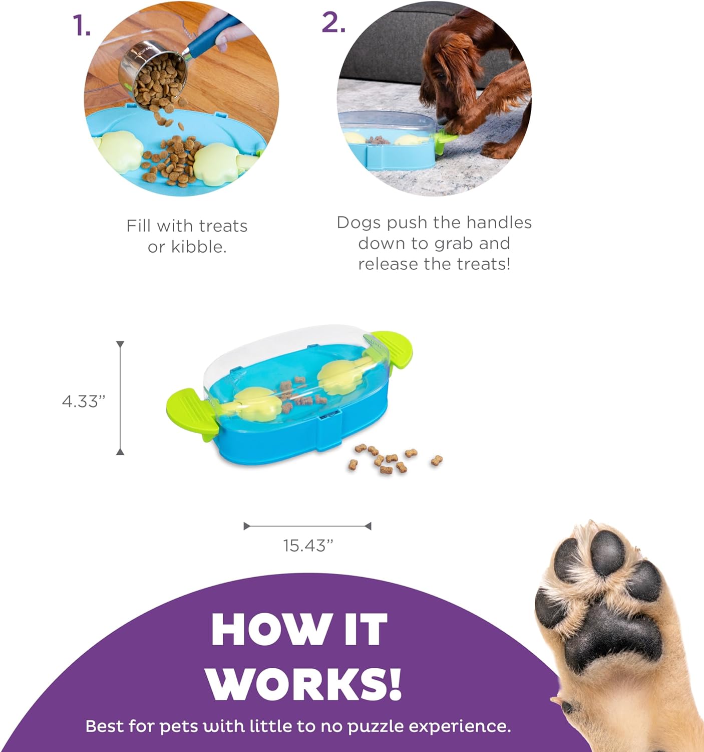 Nina Ottosson Paw N Play Interactive Dog Treat Puzzle Level 2 Intermediate Dog  