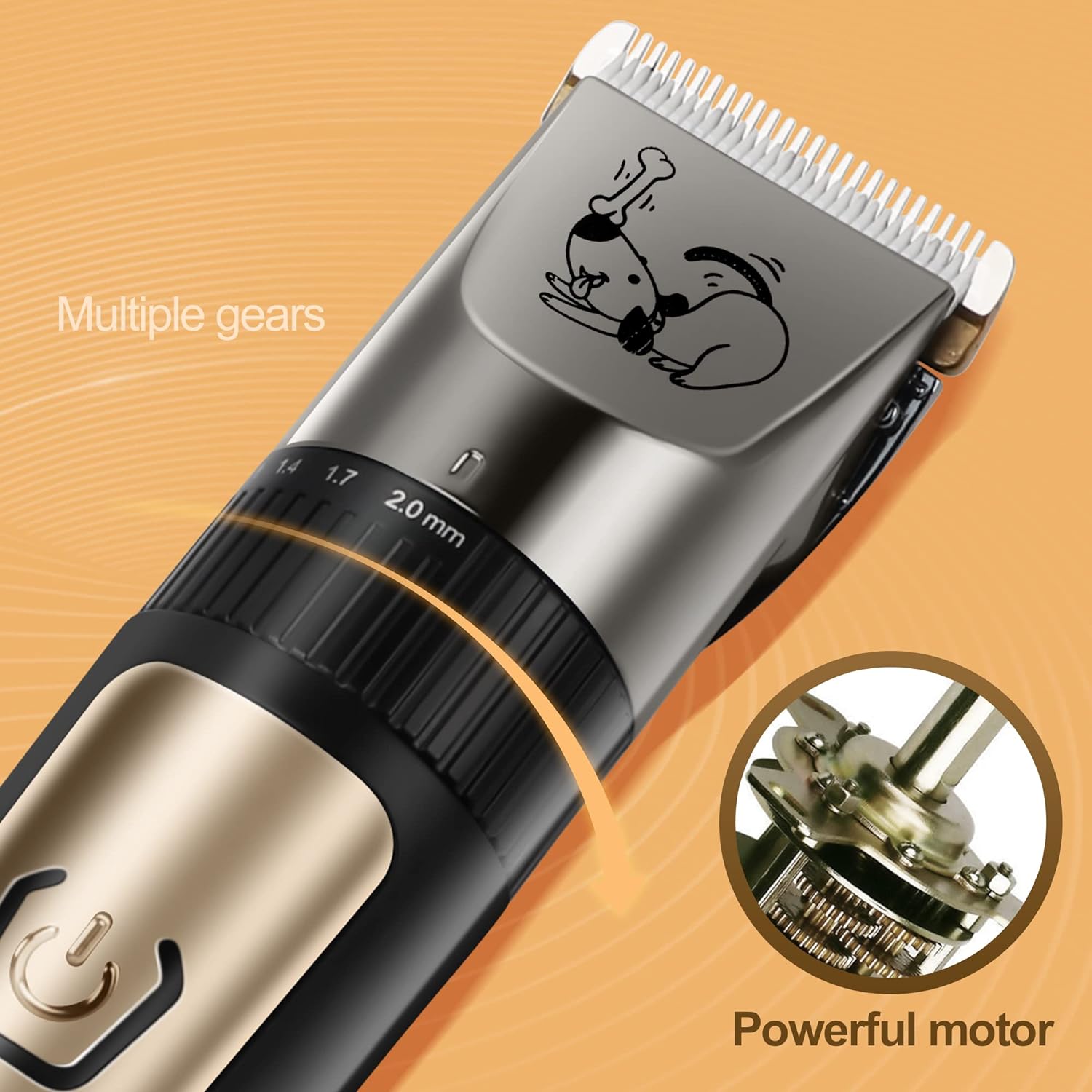 Dog Clippers Cordless Low Noise Rechargeable Electric Dog Grooming Clipper Kit