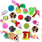 32Pcs Cat Toys Kitten Interactive Pet Toys Assortments Foldable Rainbow Tunnel