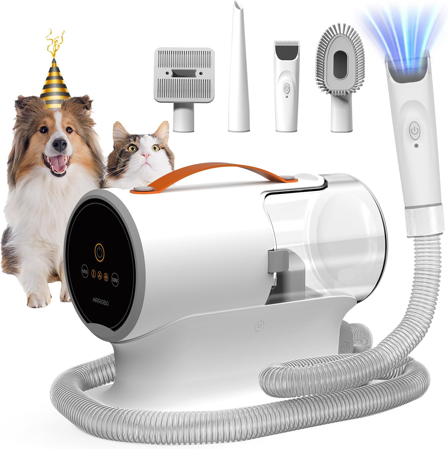 Dog Grooming Vacuum Dog Grooming Kit 12000Pa Strong Pet Grooming Vacuum