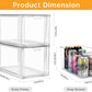 4Pack Large Stackable Kitchen Storage Drawers  Clear Foods Organizer Bins