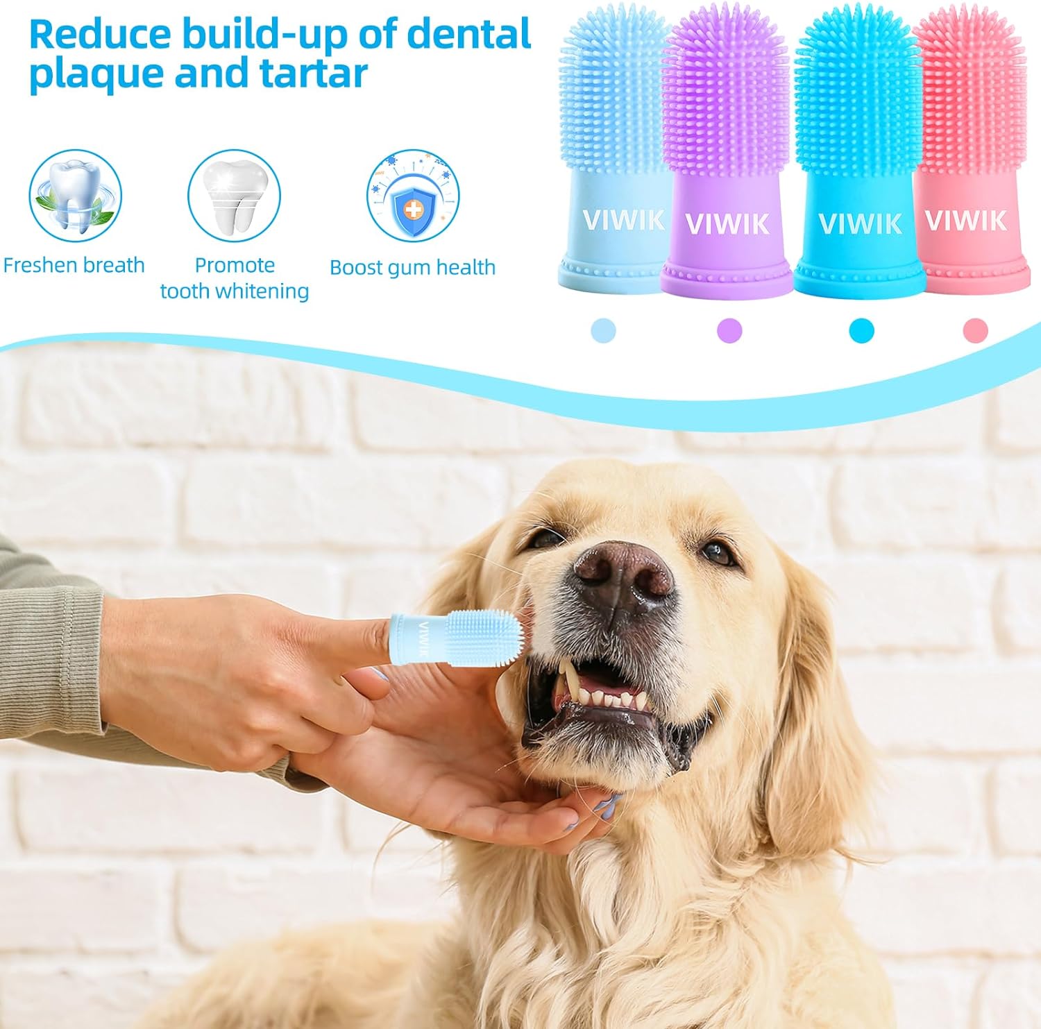 4Pack Dog Toothbrush Dog Tooth Brushing Kit Cat Finger Toothbrush