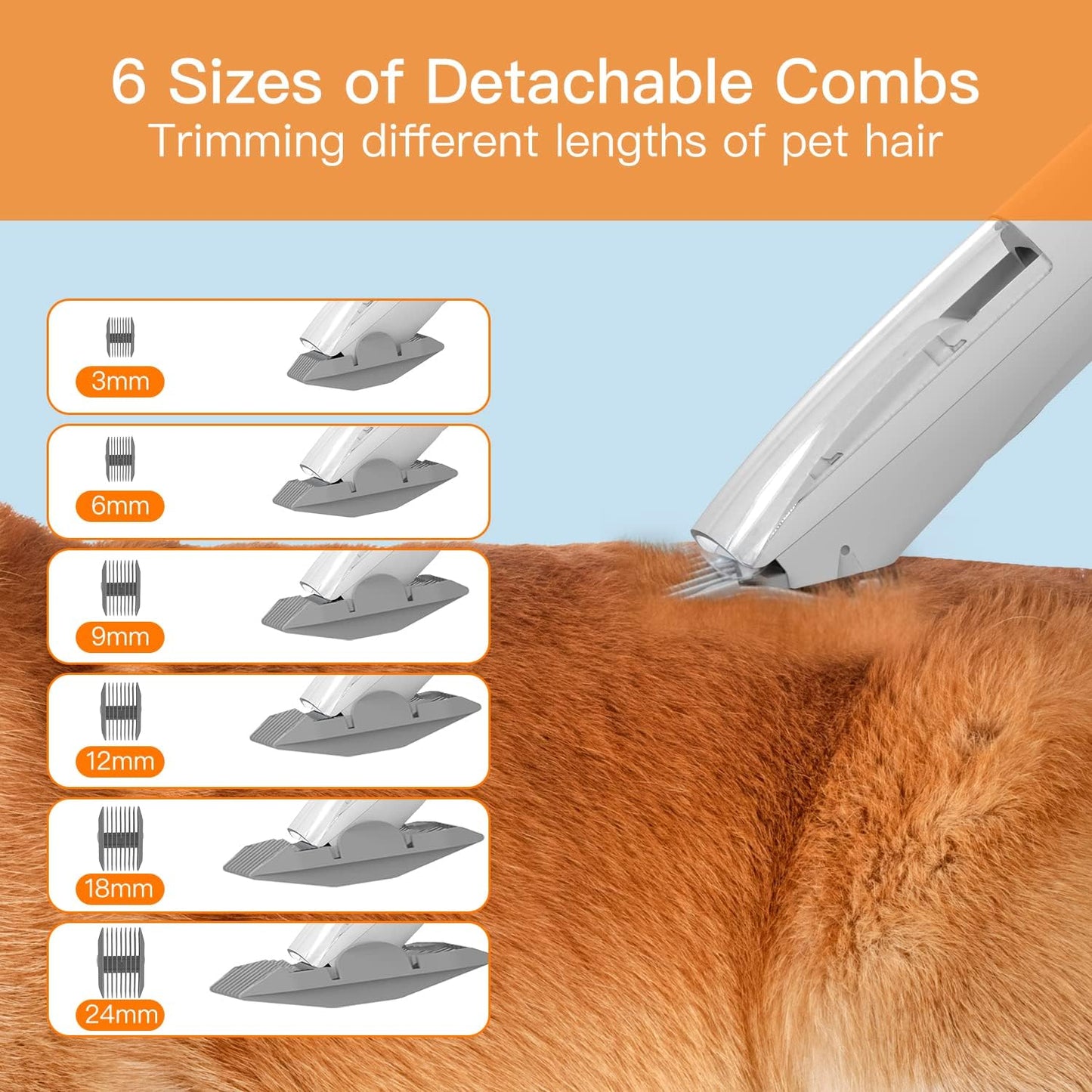 Dog Grooming Vacuum Dog Grooming Kit 12000Pa Strong Pet Grooming Vacuum