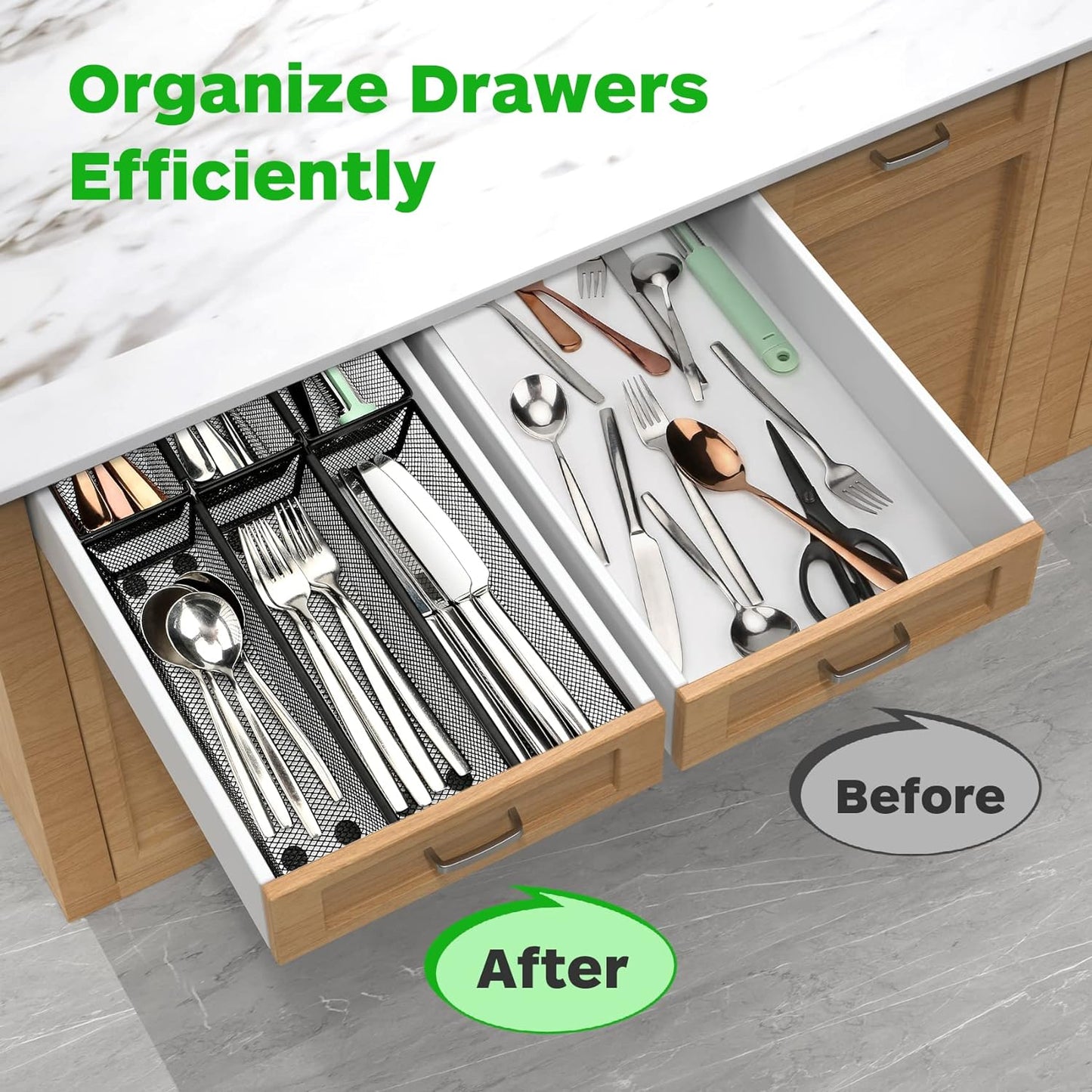 Silverware Drawer Organize Silverware Organizer for Drawer 