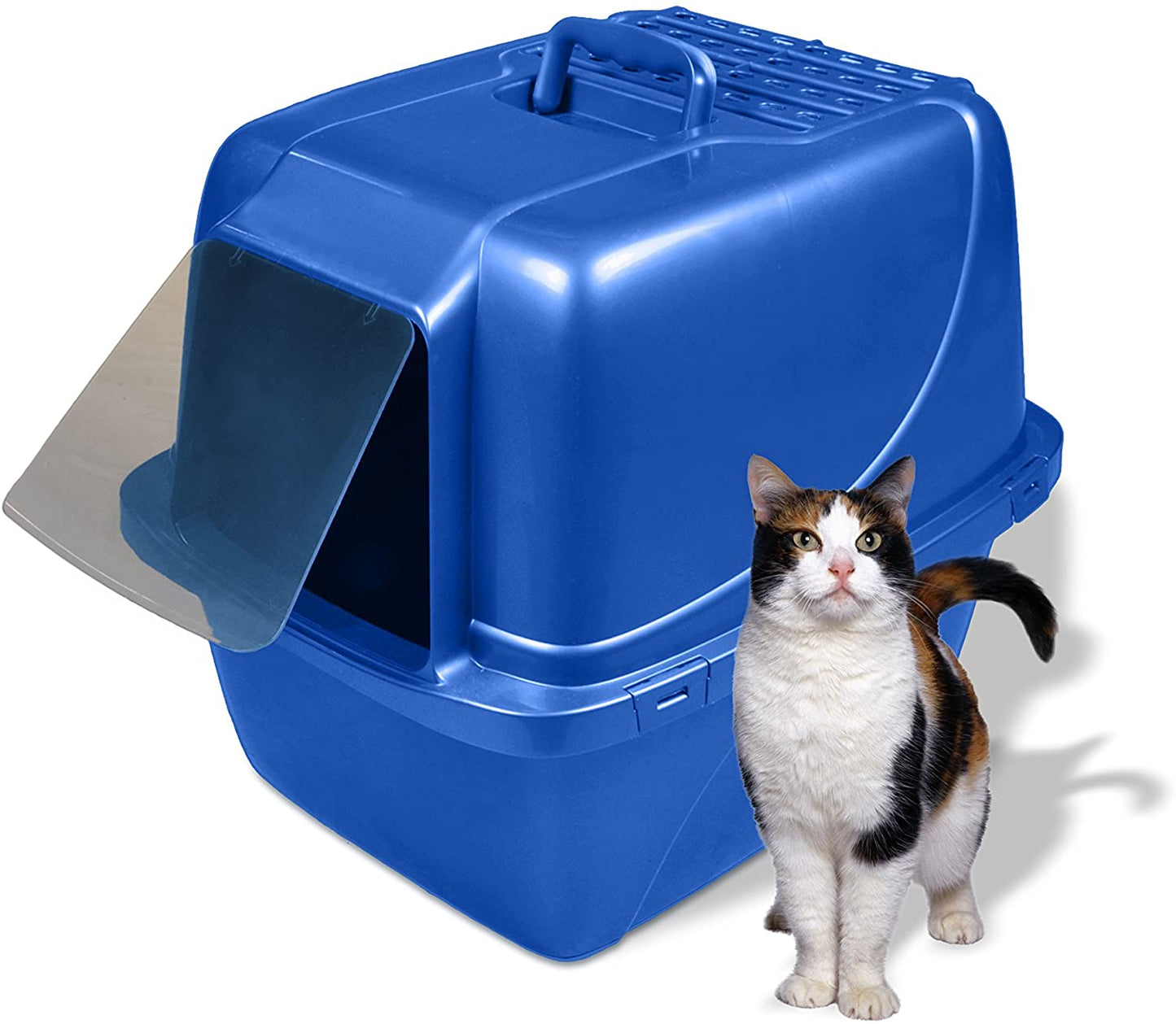 Pets Odor Control Extra Large Giant Enclosed Cat Pan with 