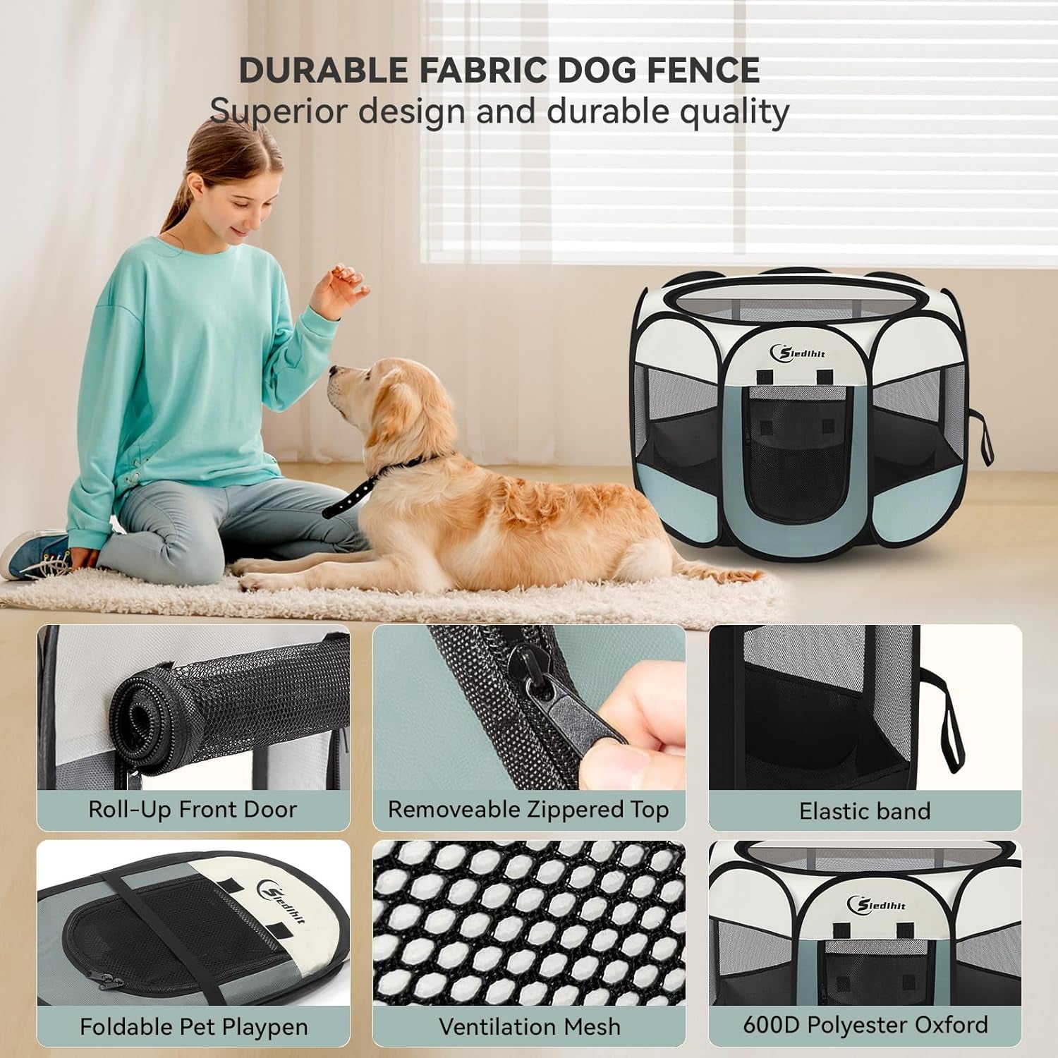 Puppy Pet Cat Playpen Indoor for Small Dogs