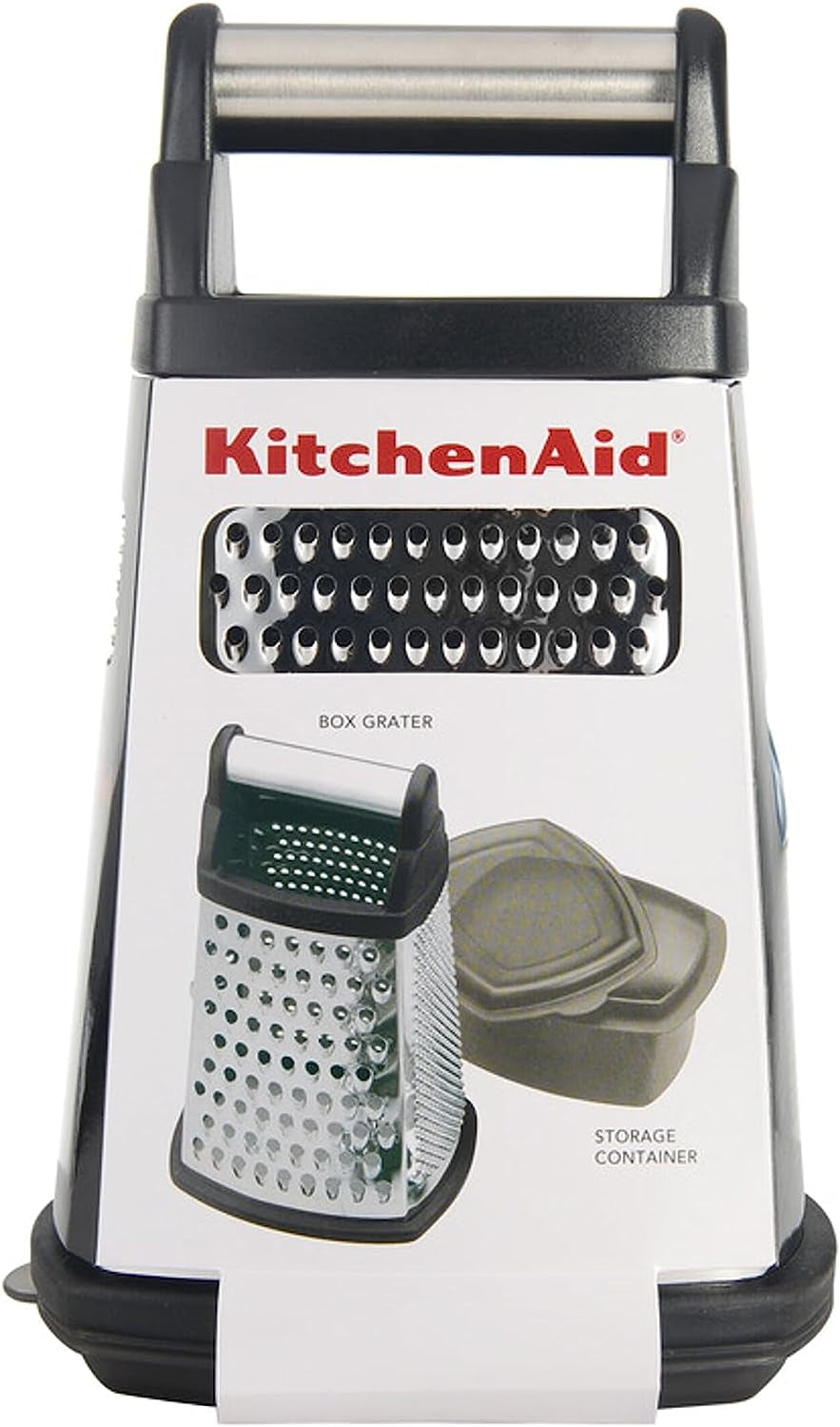 Gourmet 4 Sided Stainless Steel Box Grater for Fine Medium and Coarse Grate