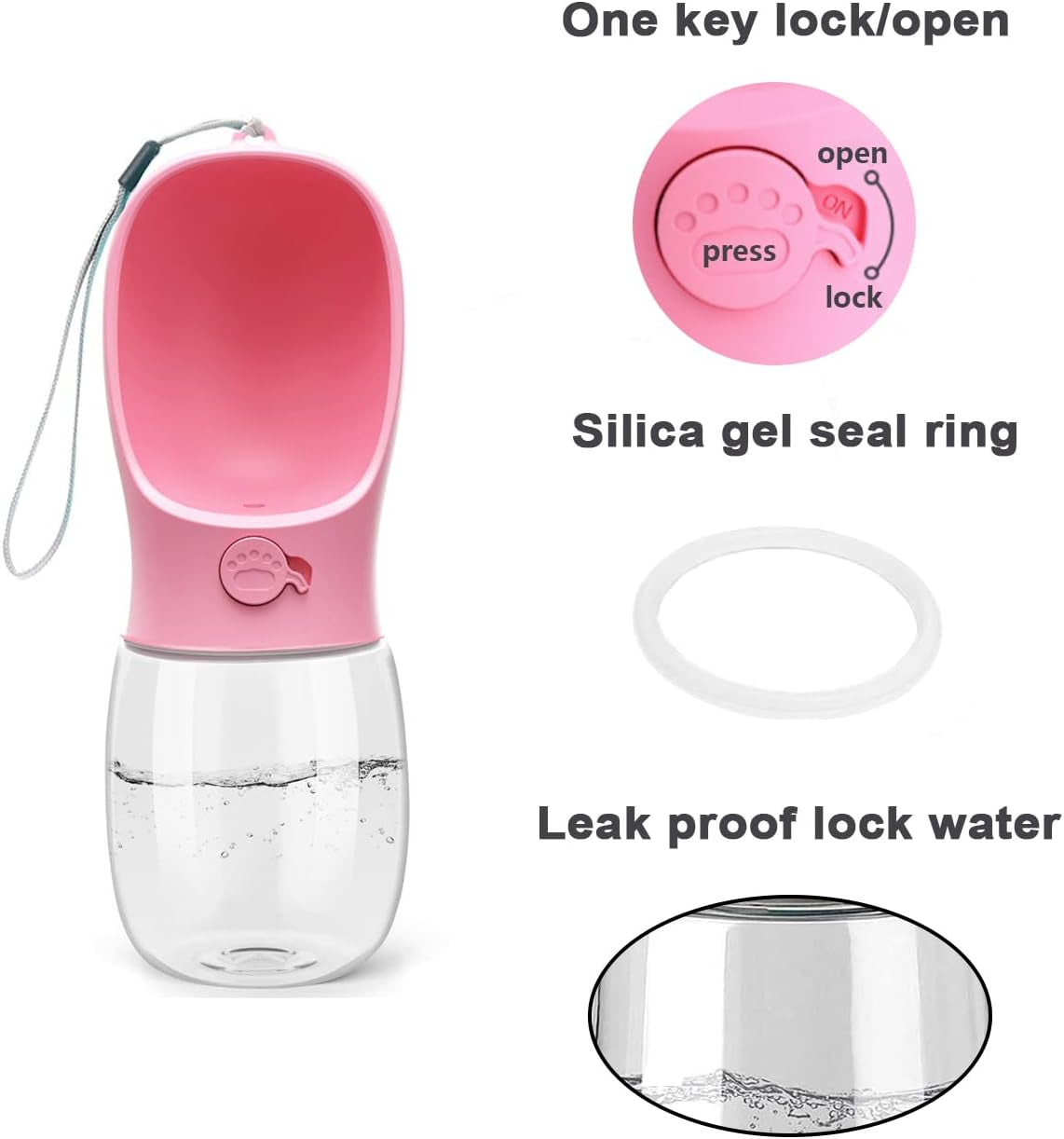 Leak Proof Portable Puppy Water Dispenser with Drinking