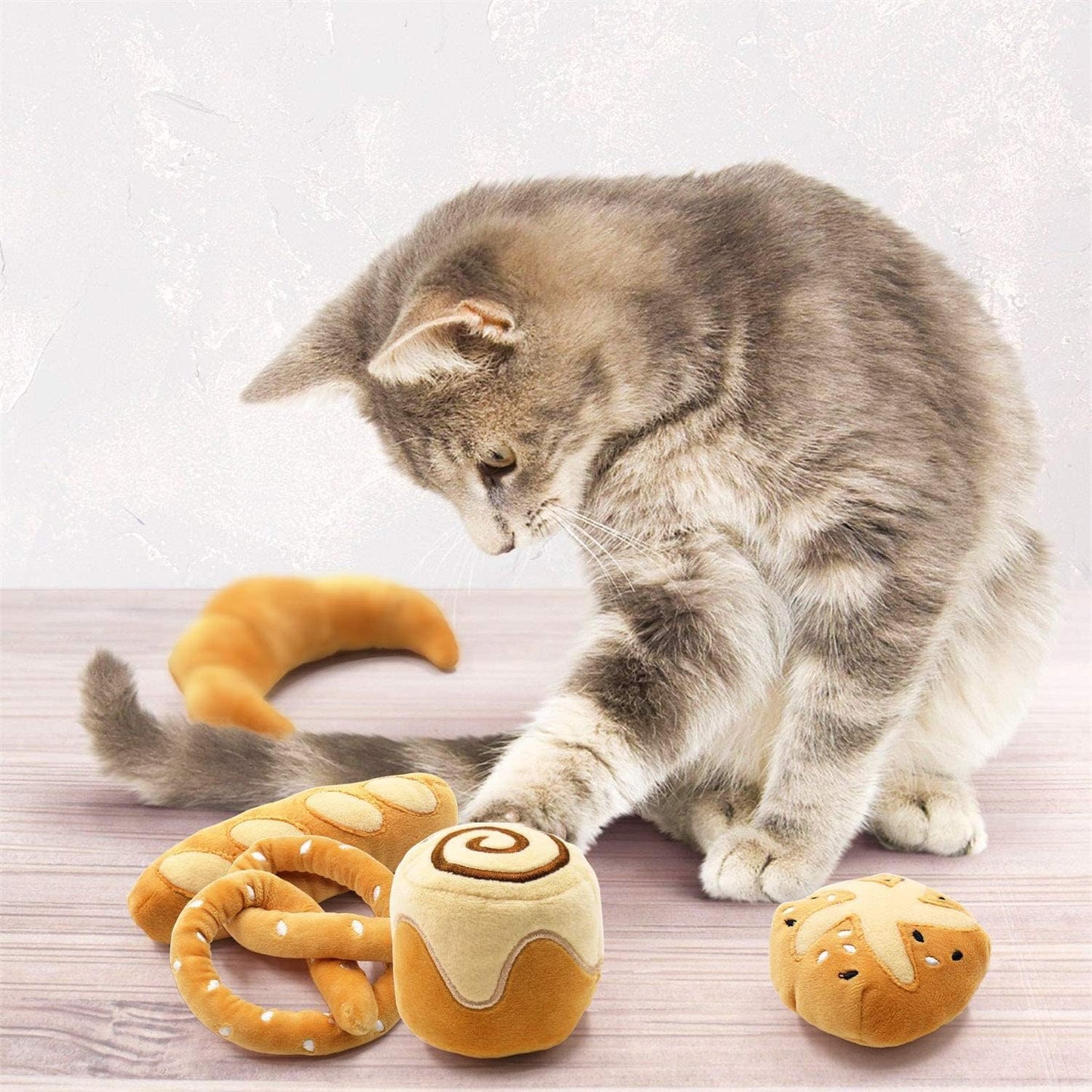 Bread Catnip Toys Cat Toys for Indoor Cats Interactive