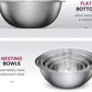 Stainless Steel Mixing Bowls Set for Kitchen Dishwasher Safe Nesting Bowls