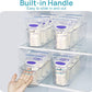 Breastmilk Storage Container 4PCS Set Clear Freezer and Fridge Organizer Bins Plastic Storage Bins