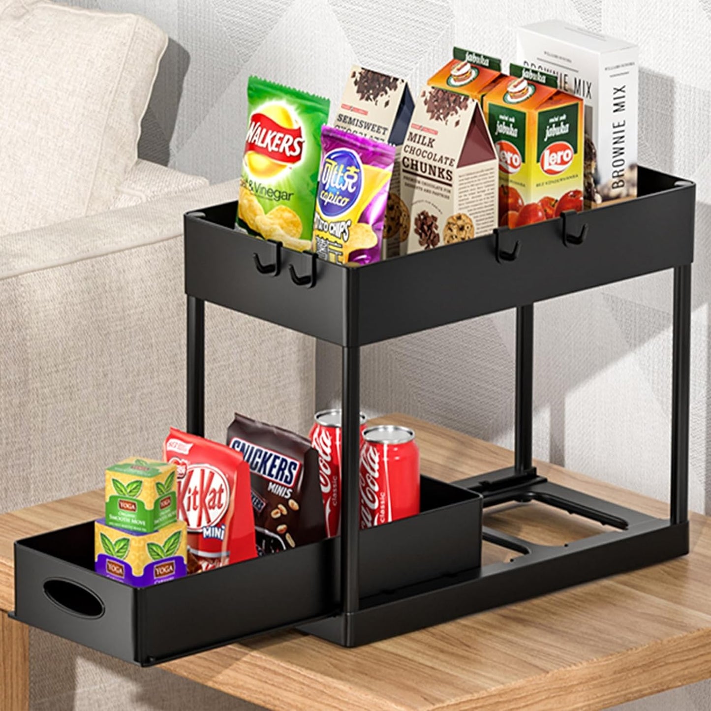 under Sliding Cabinet Basket Organizer 2 Tier under Sink Organizers Black under Sink Storage