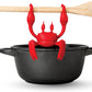 Red the Crab Silicone Utensil Rest Kitchen Gifts Silicone Spoon Rest for Stove Top