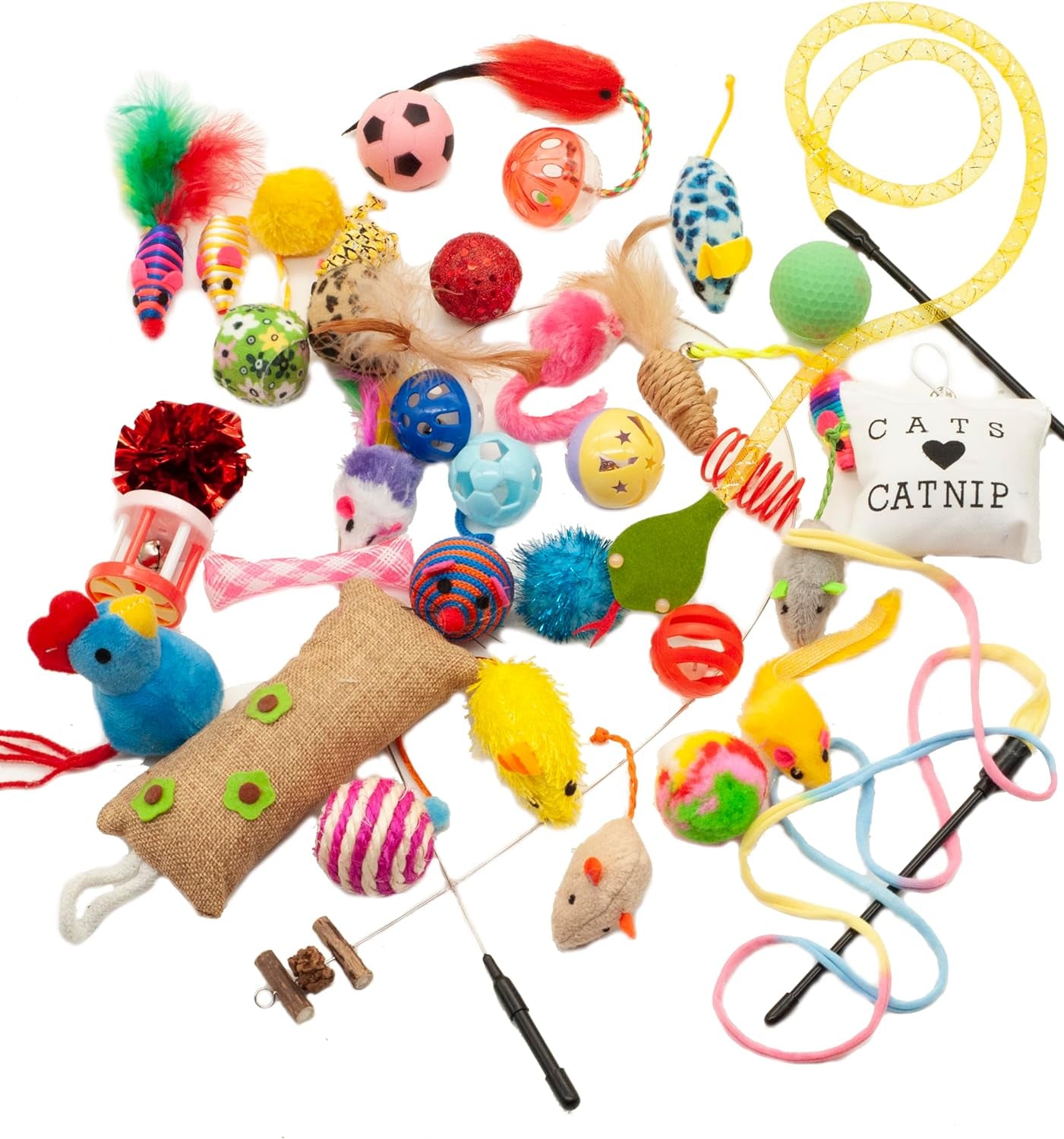 Cat Toys Variety Pack for Kitty 20 Pieces