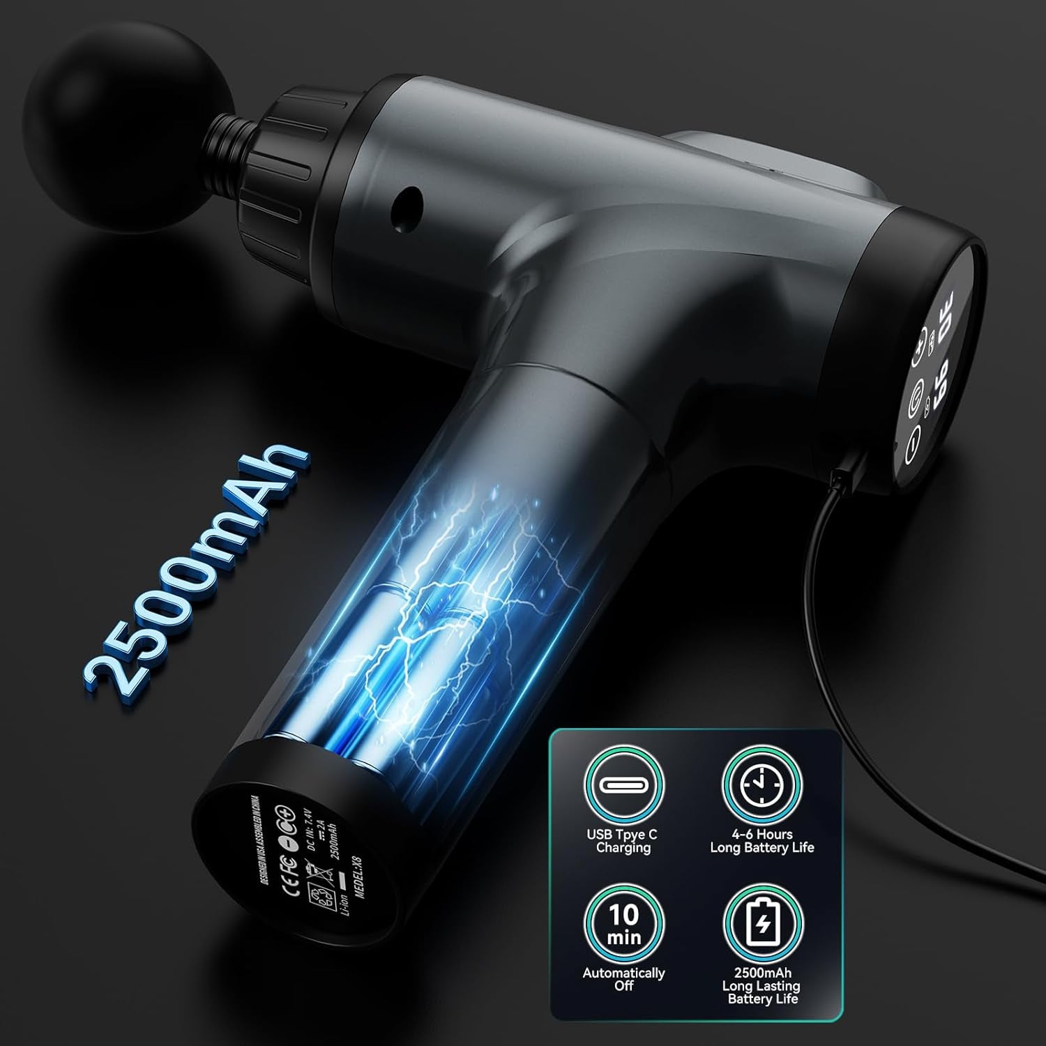 Massage Gun Muscle Massage Gun for Athletes Handheld Electric Deep Tissue Back Massager