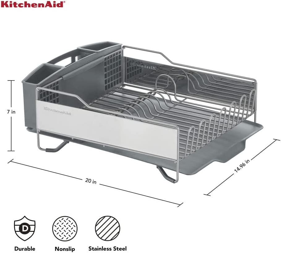 Full Size Rust Resistan Dish Rack Angled Drain  