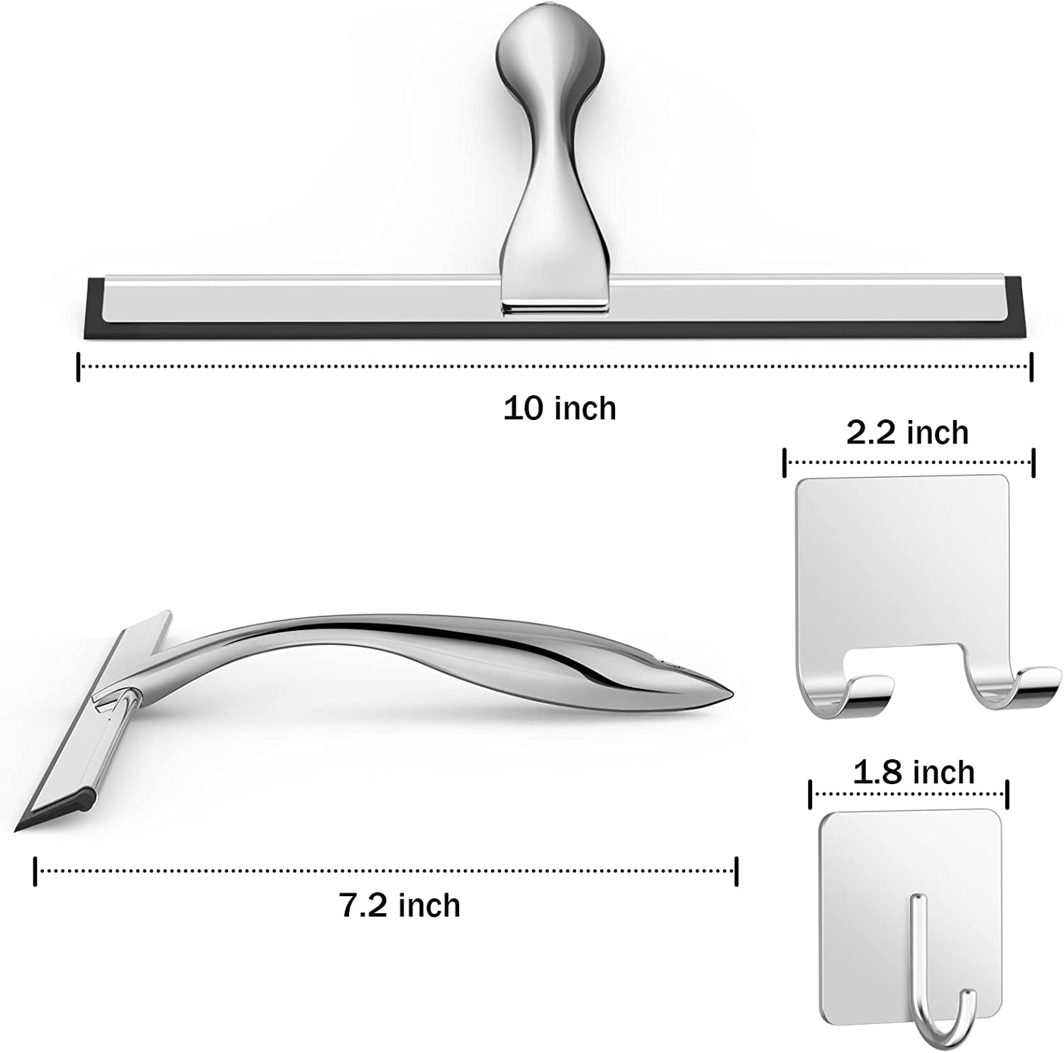 Stainless Steel Shower Squeegee for Shower Glass Door 