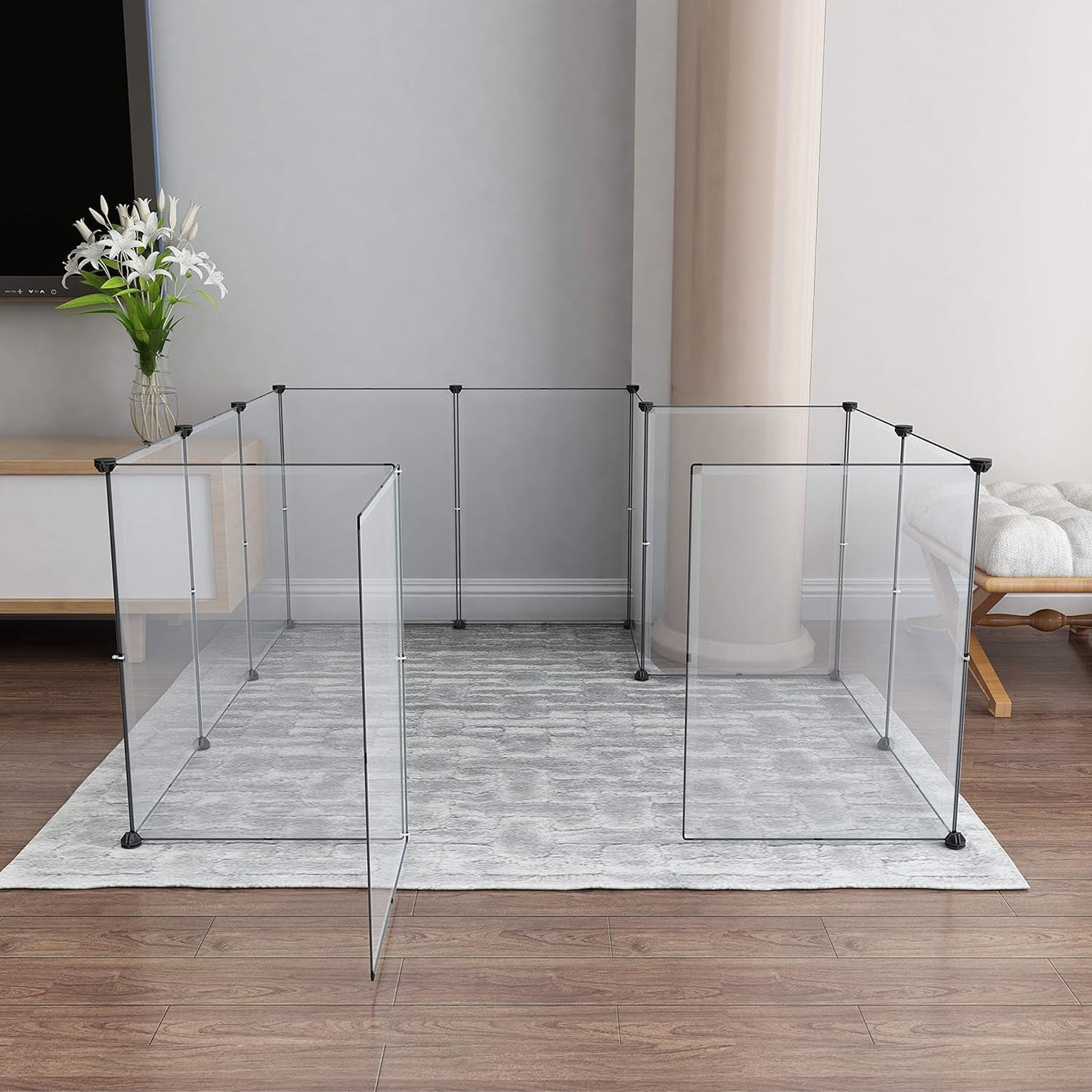 Large Transparent Pet Playpen  28 H X 20 W Dog Playpen Small Animal Playper