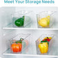 Breastmilk Storage Container 4PCS Set Clear Freezer and Fridge Organizer Bins Plastic Storage Bins