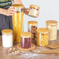  BPA Free Glass Food Storage Jars with Airtight Bamboo 