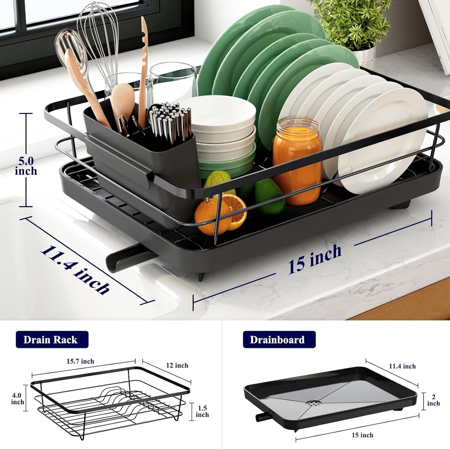 Dish Racks for Kitchen Counter Stainless Steel Kitchen 