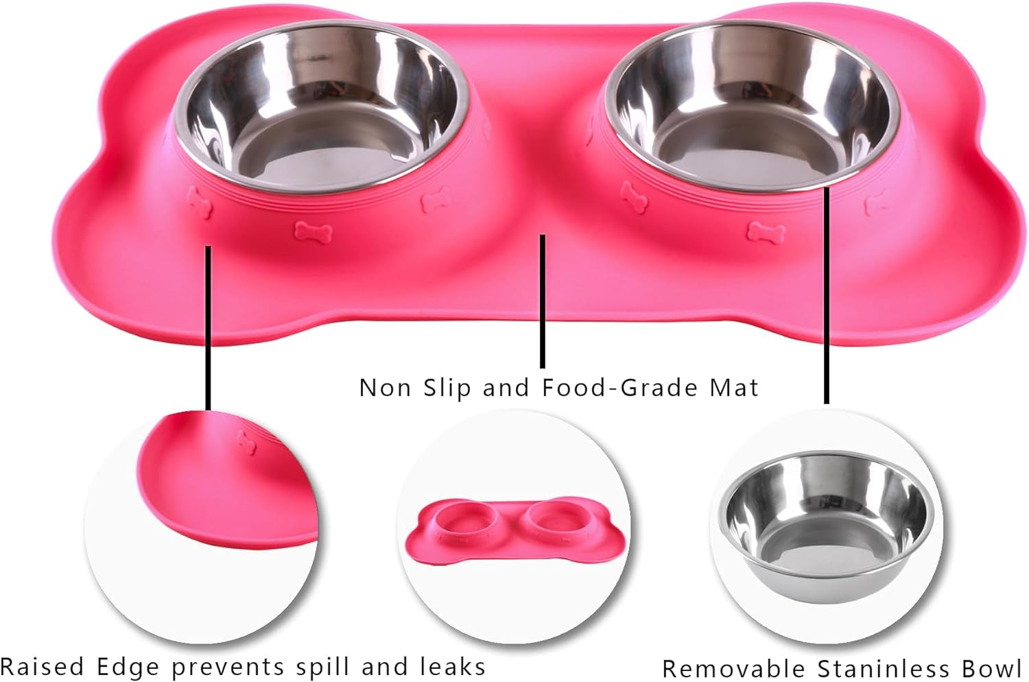  Pet Food Scoop Water and Food Feeder Bowls 