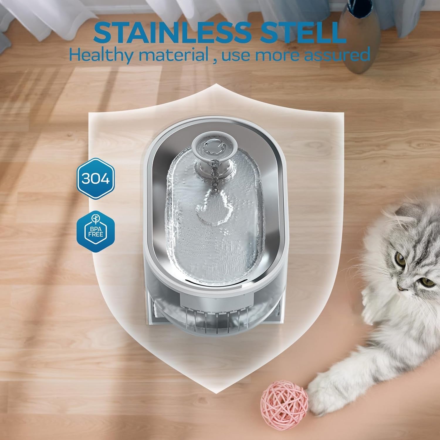 Cat Water Fountain 84Oz 2.5L Automatic Pet Water Fountain Dog Water Dispenser